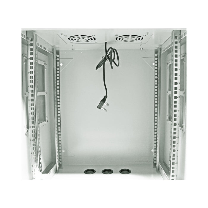 12U 450mm Deep Outdoor Cabinet with 2 fans