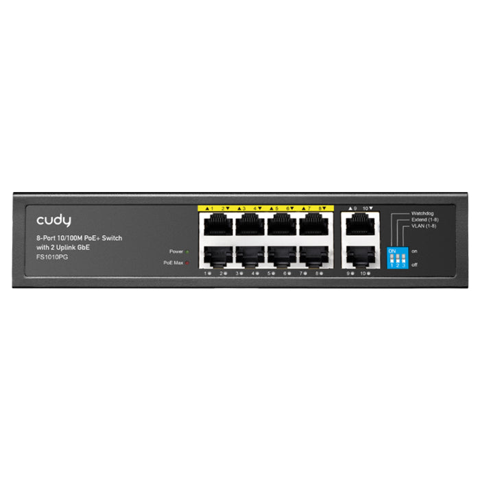 Cudy 10 Port Fast Ethernet 8 PoE 115W Switch