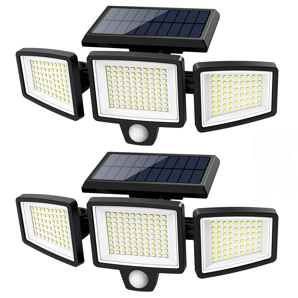 Solar Security Light 210 LED with Remote, 3 Modes, 2 Pack