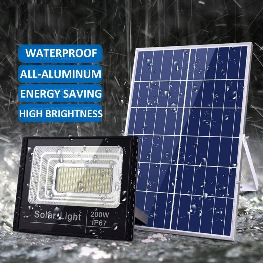 200W LED Solar Flood Light with Remote - Pack of 4