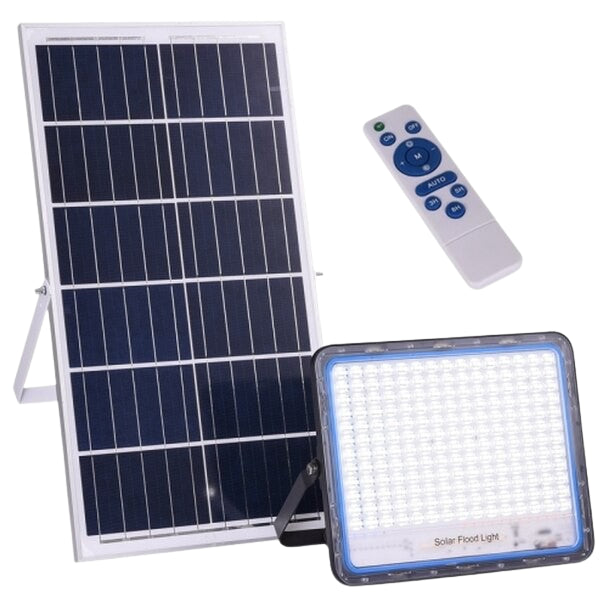 400W Solar Powered LED Flood Light With Panel & Remote-IP66