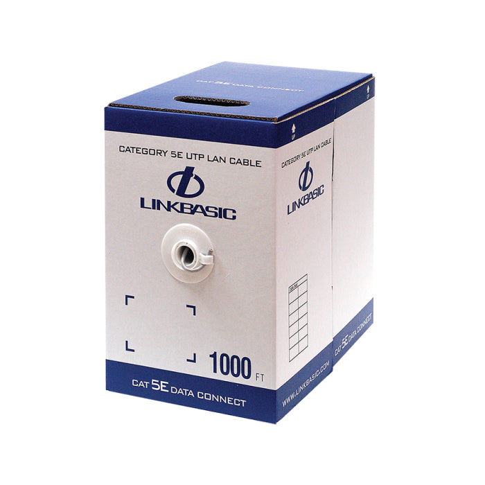Linkbasic 305m Box Cat5e Solid Grey UTP Cable