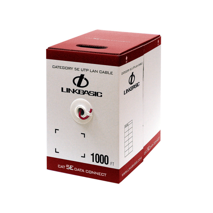 Linkbasic 305m Box Cat5e Solid Red UTP Cable